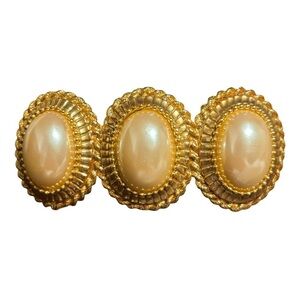 Kirk’s Folly gold tone Faux large pearl barrette